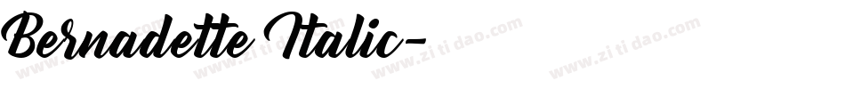 Bernadette Italic字体转换